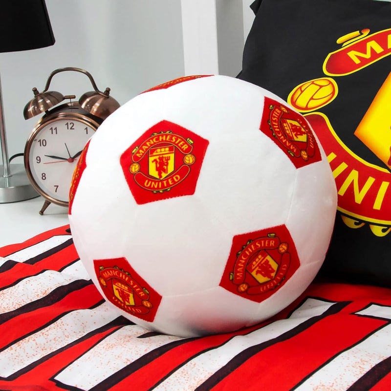 Character World Manchester United FC 3D Soccer Cushion | Fluffy Stuffed Toy Soccer Ball - Image 2